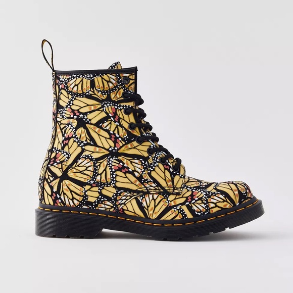 Dr. Martens Shoes - Dr. Martens Women's 1460 Butterfly Print Suede Lace-Up Boot